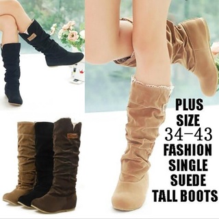 Botas Femininas De Cano Médio Com Renda Tamanho 34-43