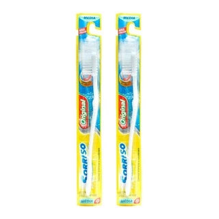 Kit 2 Escova Dental Sorriso Original Média em Oferta na Shopee