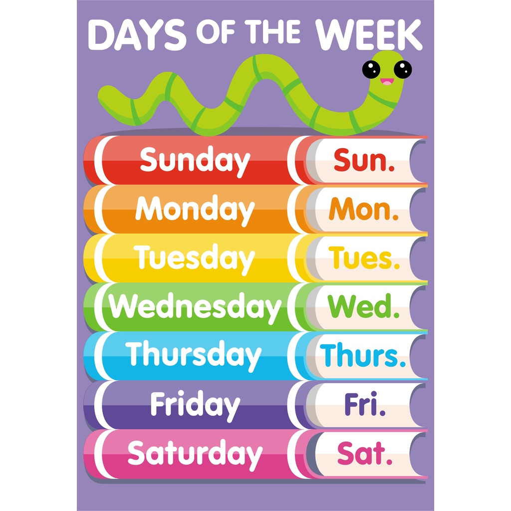 os dias da semana em inglês