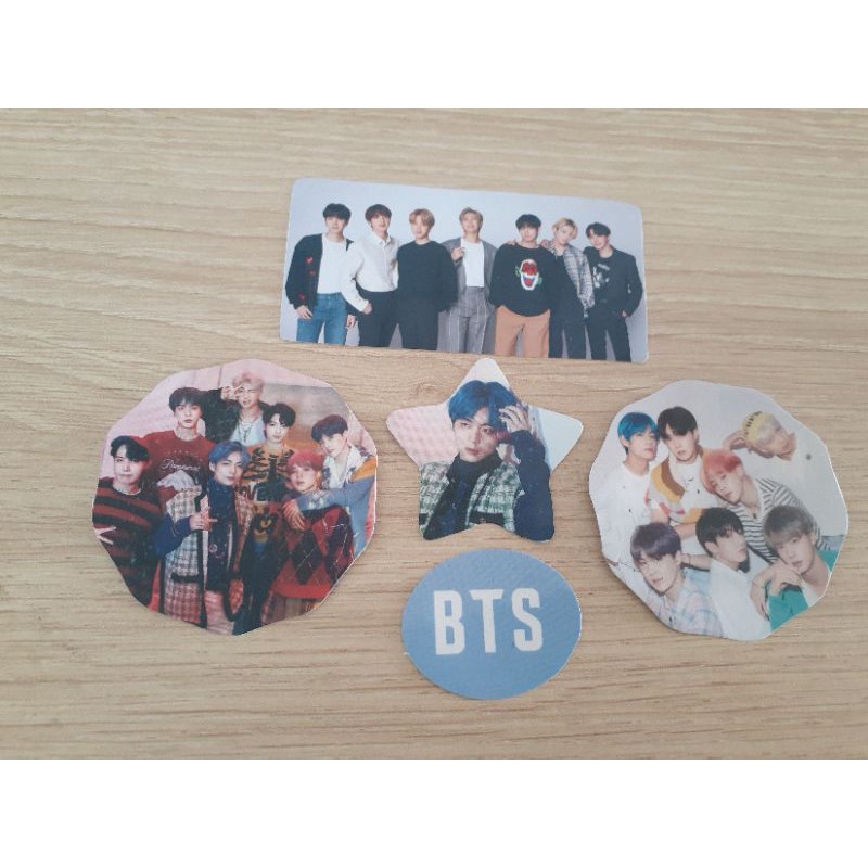 Kit Mini Card Bts + 4 Adesivos Individuais | Shopee Brasil