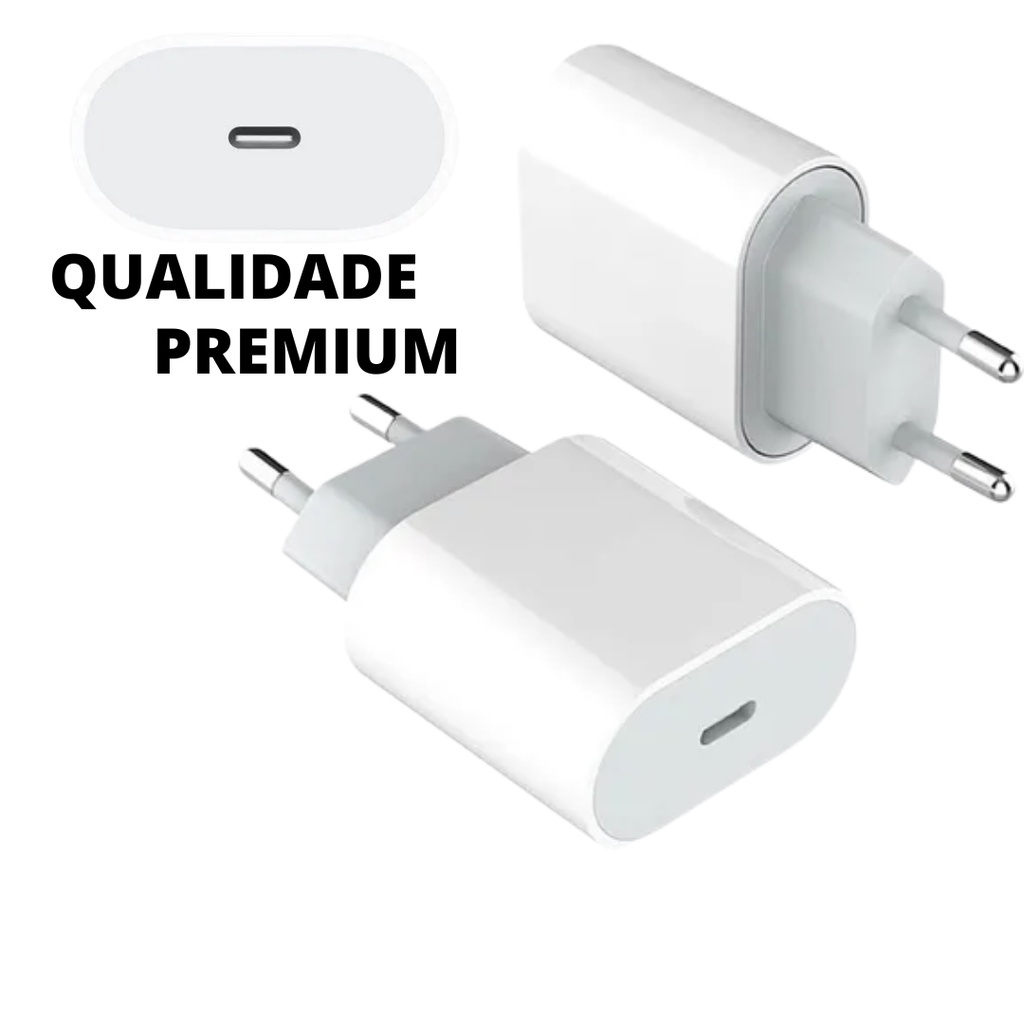 Fonte Turbo 20w Premium Compatível Para Iphone 11 Adaptador Tipo C ...