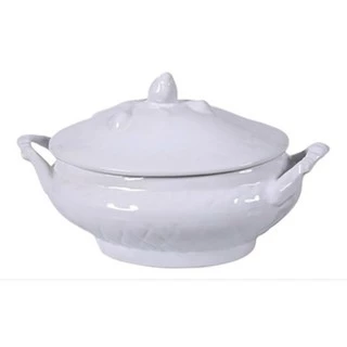 Sopeira Imperial Oval Branca - Caldo - Sopa - 3 Litros