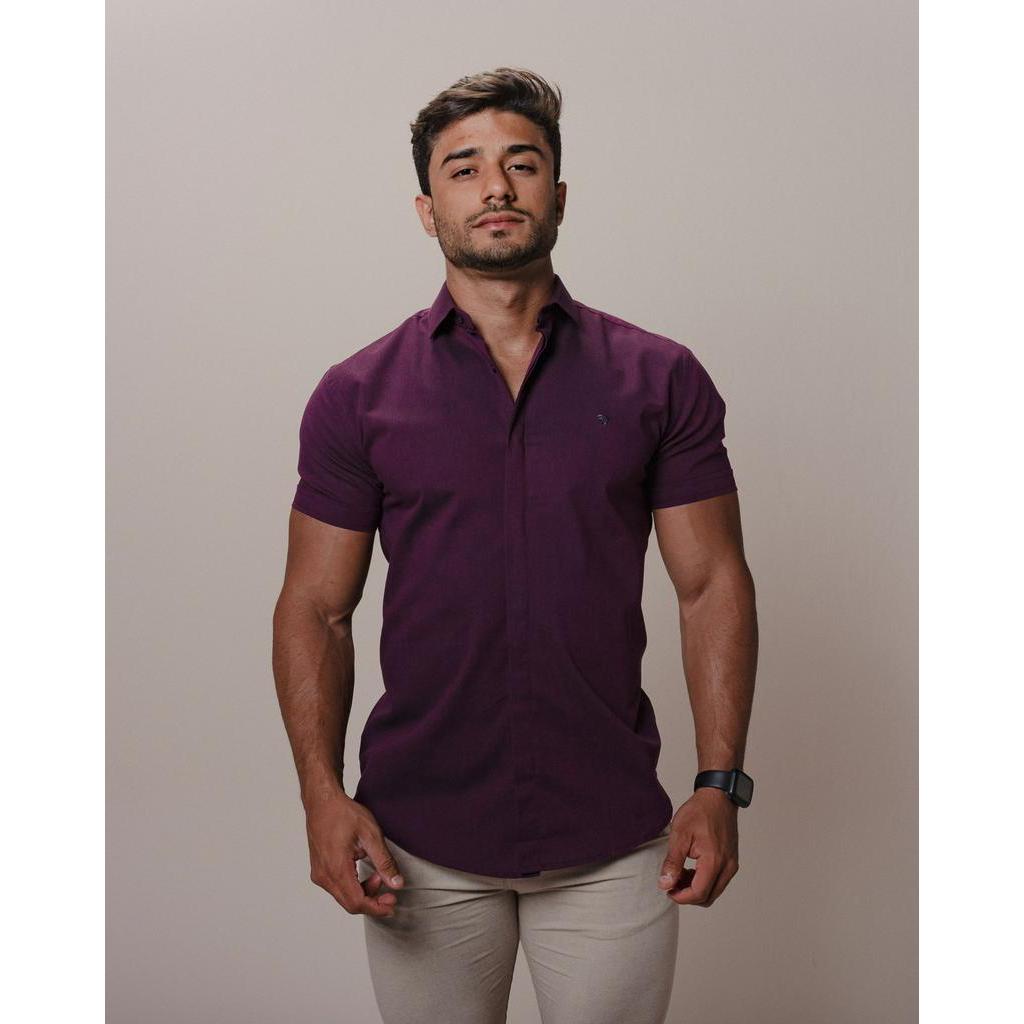 Camisa botão sale manga curta masculina