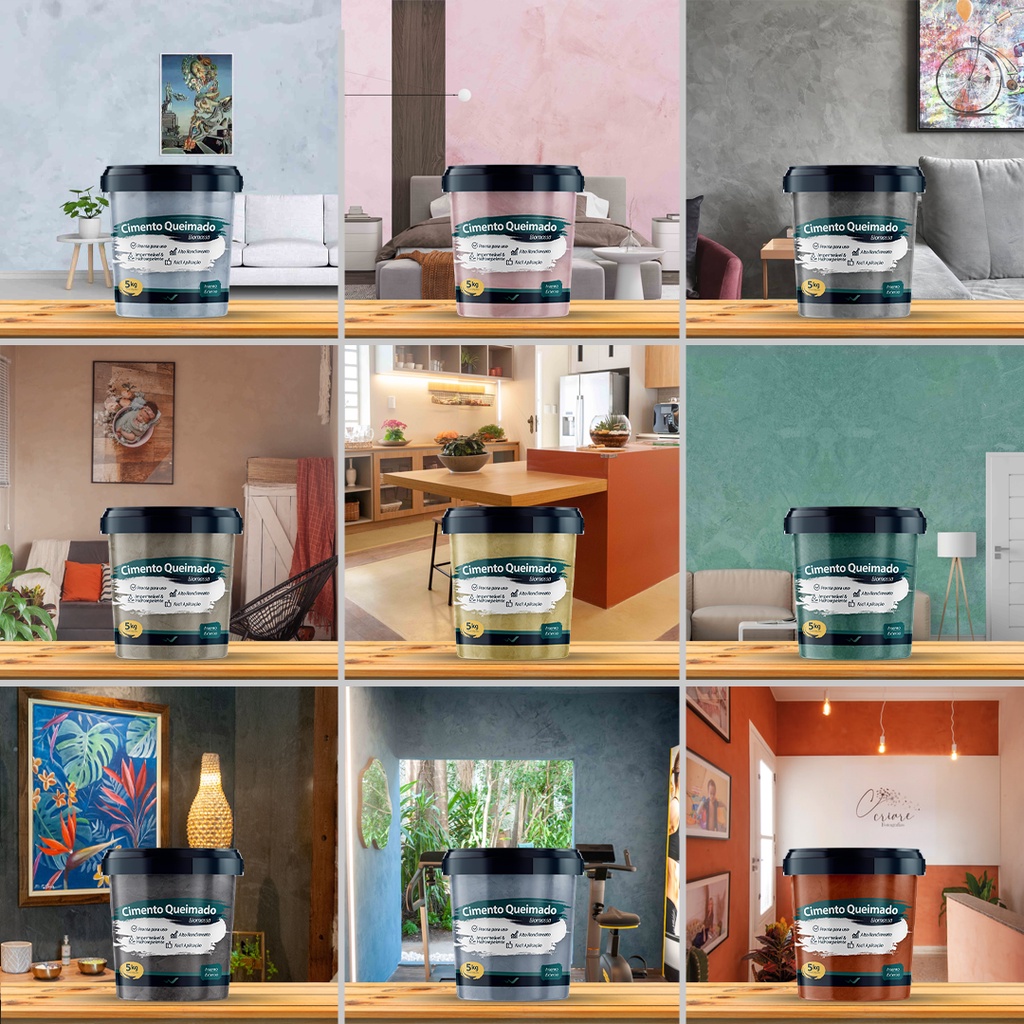 Cimento Queimado Biomassa 5kg (21 Cores)