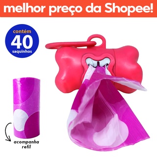 Kit Cata Caca Cachorro com 2 Rolos + Porta Saquinhos Savana Pet