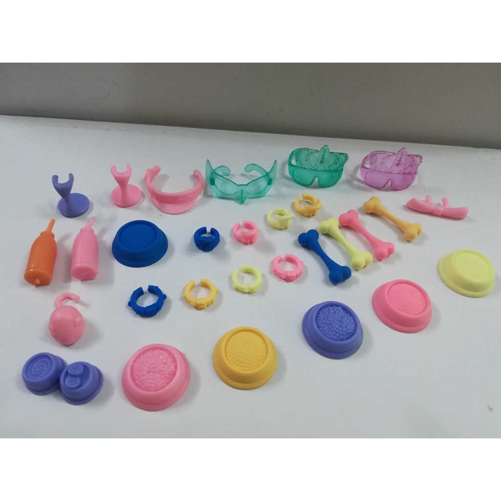 6pcs/lot LPS toy bowl Óculos De Osso De Brinquedo Acessórios Aleatórios Littlest pet shop Infantil