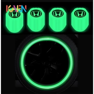 Kaen 4 peças tampa da válvula do pneu tampa da haste da válvula do pneu mais recente atualização brilhante modelo noturno para HR-V Civic Fit WR-V City universal motocicleta bicicleta veículo elétrico carro
