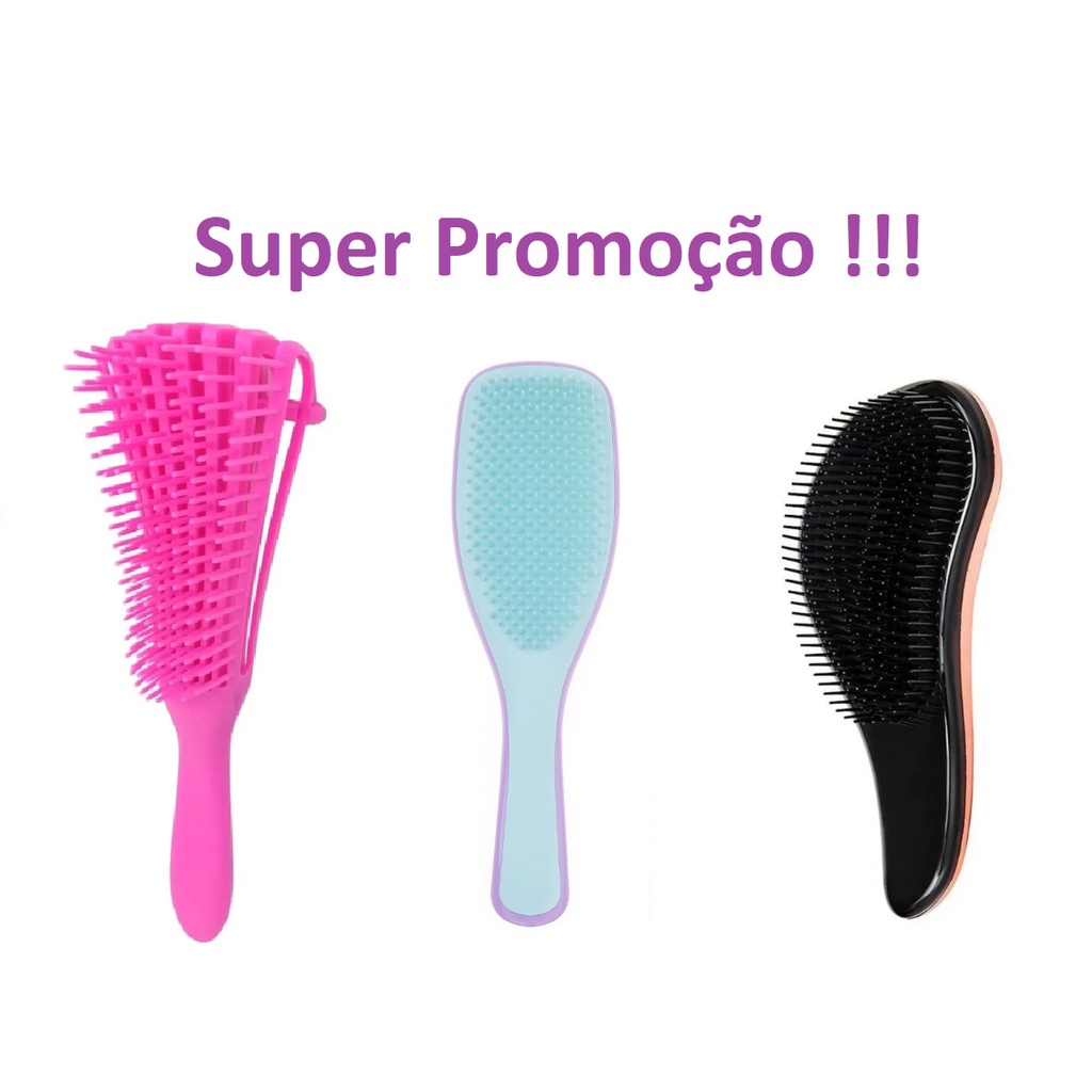 Kit 3 Escovas- Escova Mágica + Polvo + Anti Estática