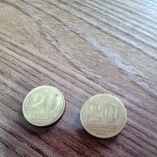 Moeda 20 centavos Getúlio Vargas / Rui Barbosa De 1943 até 1956