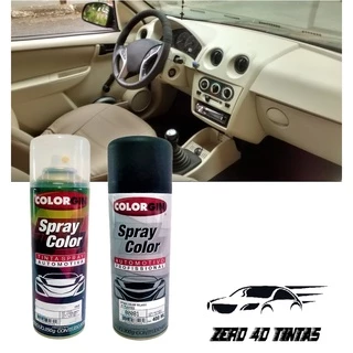 kit tinta automotiva spray Bege Fosco + Selador p/ Plásticos