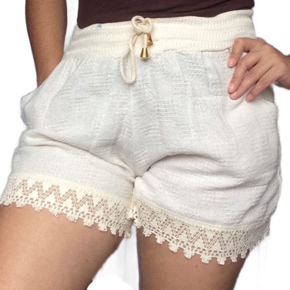 Cintura alta algodão e linho shorts para mulher livre cinto verão solto  perna larga bermudas mujer khaki preto ou branco shorts feminino -  AliExpress