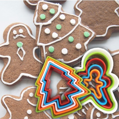 Molde Cortador de Biscoitos Boneco Árvore de Natal Pasta Americana Confeitaria