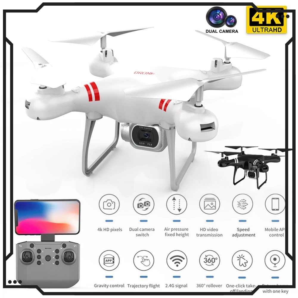 Quadcopter Drone KY101 MAX 4K WIFI Controle Remoto Câmera HD Retorno Da Altura FPV Uma Chave De