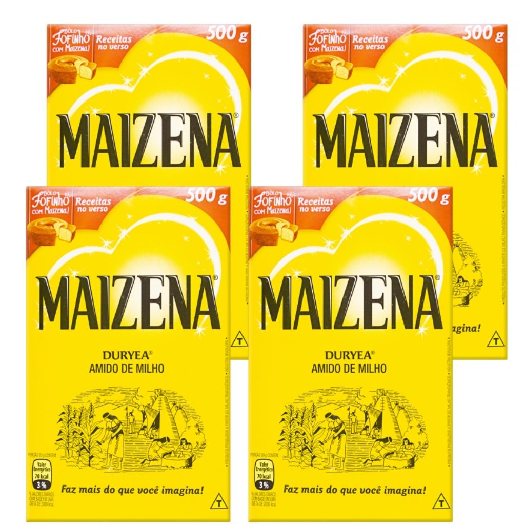 Kit com 4 CX de Amido De Milho Maizena Duryea Caixa 500g Shopee Brasil