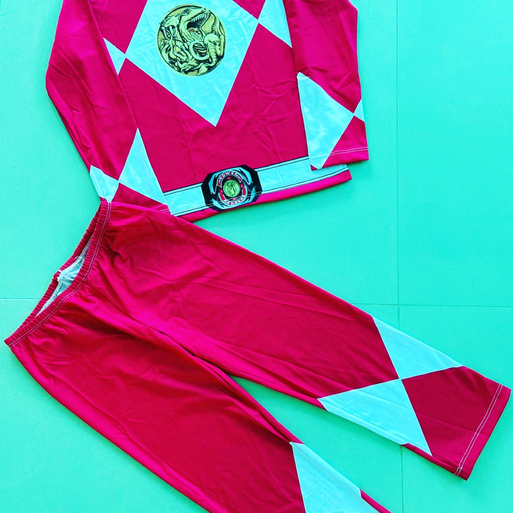 PIJAMA INFANTIL LONGO FEMININO POWER RANGER ROSA FESTA DO PIJAMA ...