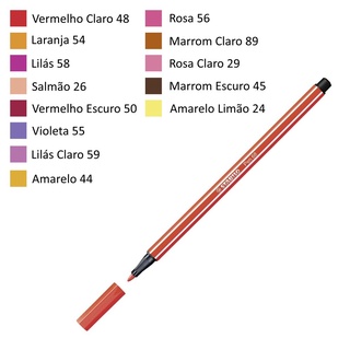Caneta Stabilo Pen 68 - Vermelhos, Amarelos, Roxos e Marrons