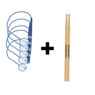 Kit Captador/sensor C/5 Trigger Sonica + Par De Baquetas
