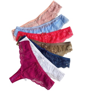 Kit 8 Calcinha Fio Dental Renda Atacado Lingerie Pronta Entrega