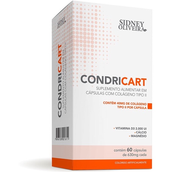 COLÁGENO TIPO II + VITAMINA D3 + MAGNÉSIO CONDRICART ULTRA 60 CÁPSULAS  SIDNEY OLIVEIRA - Ultrafarma