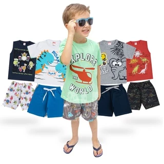 5 Conjuntos Infantil para Menino 1/2/3/4/6/8/10/12/14 /16 Anos