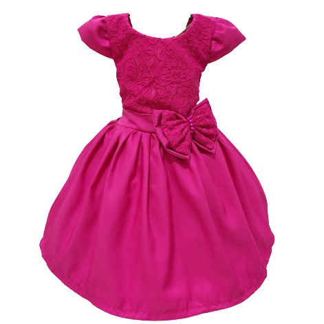 Vestido rosa hot sale de menina