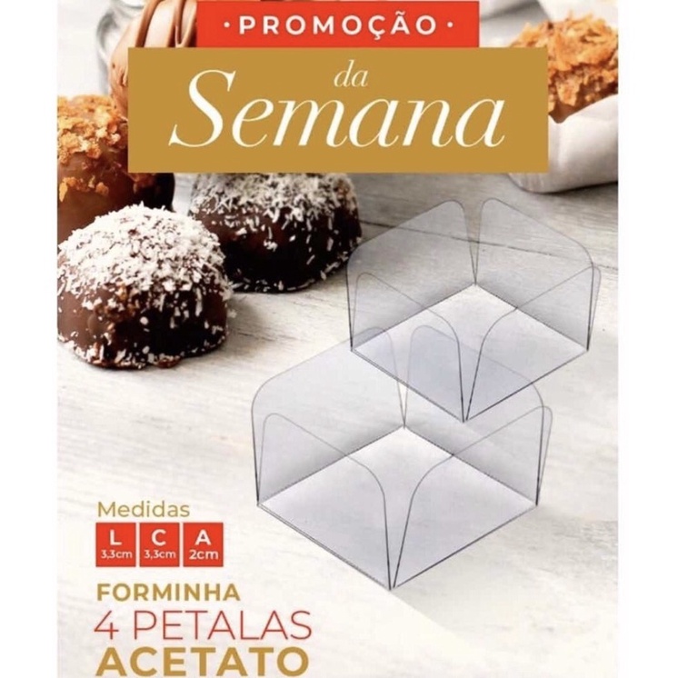 1.000 FORMINHAS QUADRADAS EM ACETATO PARA DOCES TRANSPARENTE