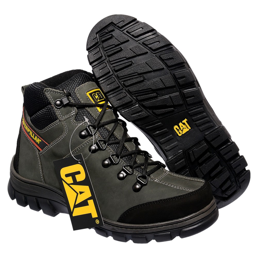 Coturno Bota Caterpillar Cat Masculino em couro Top Shopee Brasil