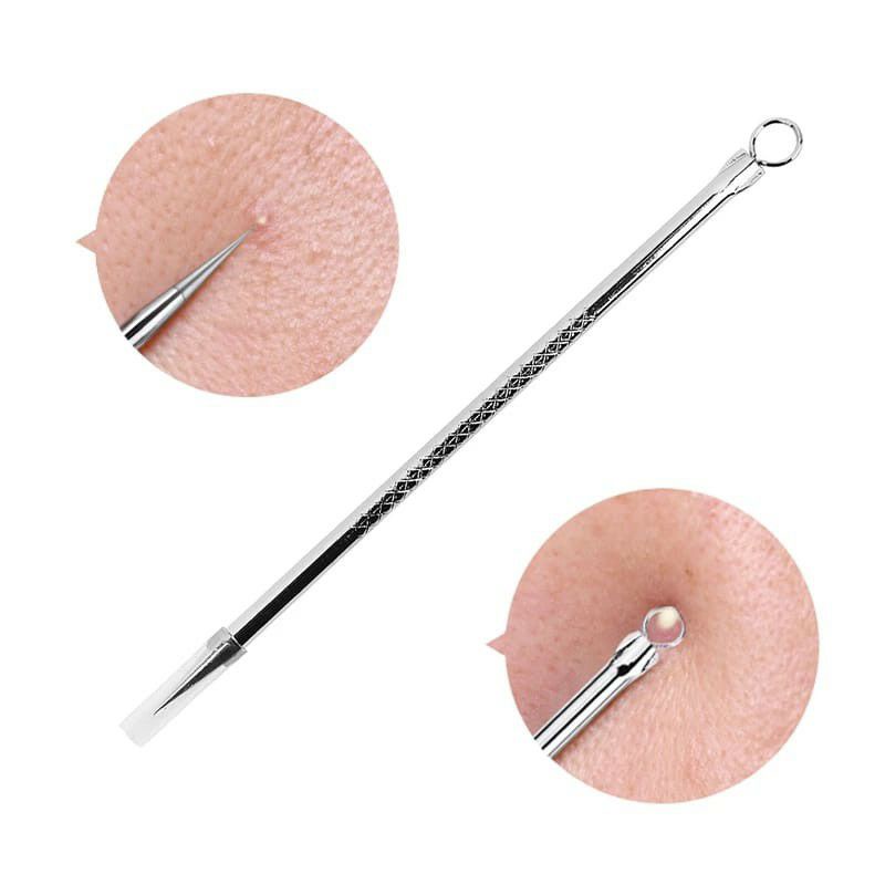 Extrator de Cravos Cureta Profissional Aço Inox Extrator Removedor Inox Cravo Espinha Agulha