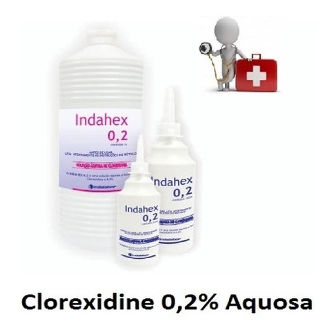 Clorexidina 0,2% Solução Antisséptico Aquosa Indahex Riohex - 3 Litros