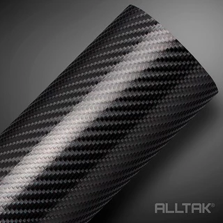 Adesivo Fibra Carbono 4d Alltak Vinil Envelopamento 30cm x 50cm