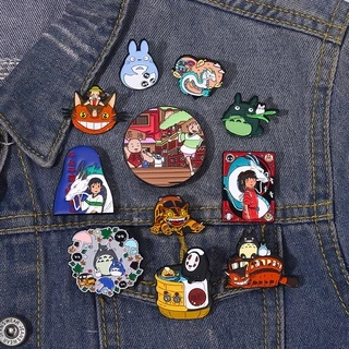 Desenho Japonês Anime Spirited Away Totoro Broche Presentes Para Acessórios De Roupas De Amigos