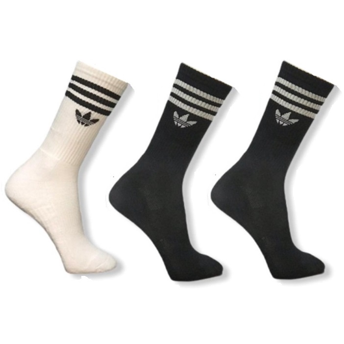 3 pares de meias retro originals cano longo