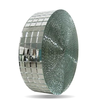 Fita de espelhada de vidro mod. 1x1cm - 1 mt comp. - largura 4 cm - flexível - não autocolante- veja a descrição abaixo.