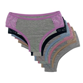 Kit 5 Calcinha Renda Algodão Confortável Lingerie Sexy