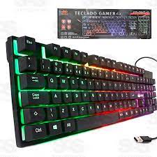 Teclado Gamer Semi-mecanico Com Led Rgb Anti-ghost Kp-2043-a