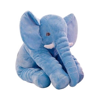 Almofada Travesseiro Para Bebê Menino Elefante AZUL Pelúcia 60cm - ENVIO IMEDIATO.