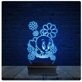 Luminária Led Acrilico Abajur - Piu-Piu Frajola 10