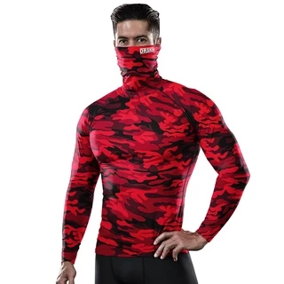 DRSKIN Korea Coréia Camisa De Gola Rulê Esportiva Masculina Seca Fria Camada Base Top Manga Comprida Respirável 99 % ANTI-UV