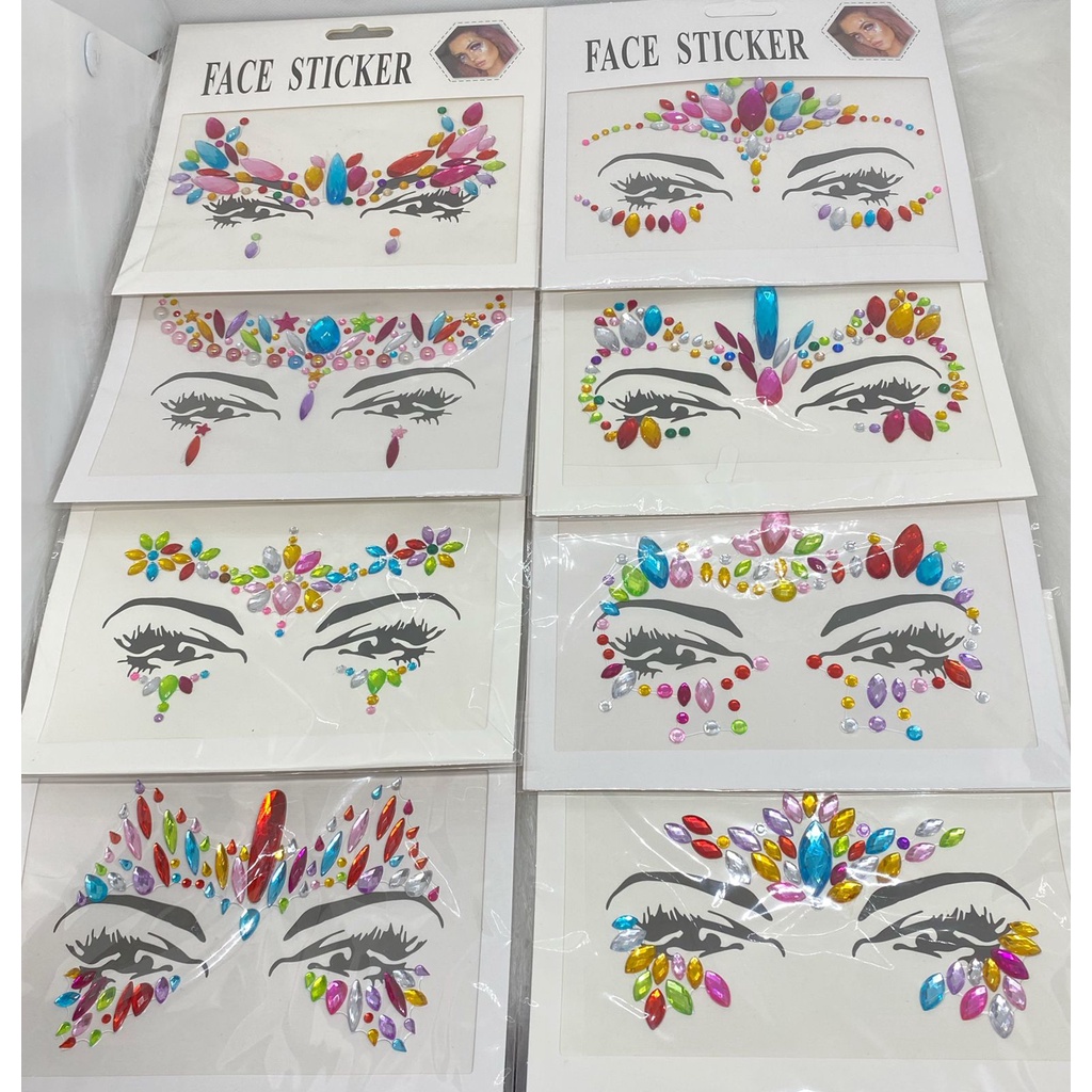 Adesivo De Rosto Para Carnaval Adulto E Infantil/maquiagem Artistica ...