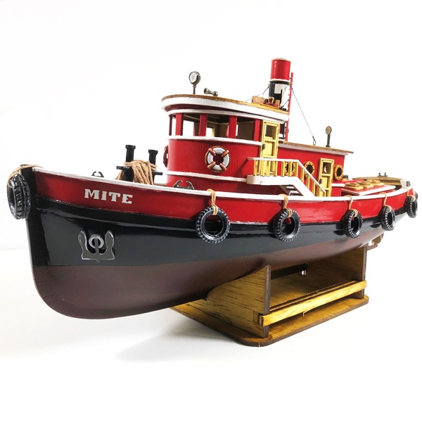 Rebocador Mite 35 cm - kit estático para montar miniatura de barco nautimodelismo