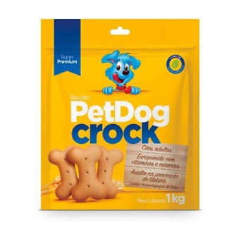 Foto de Petisco para cachorro Biscoito para cães PetDog Crock Super Premium - Raças Pequenas, Médias e Grandes