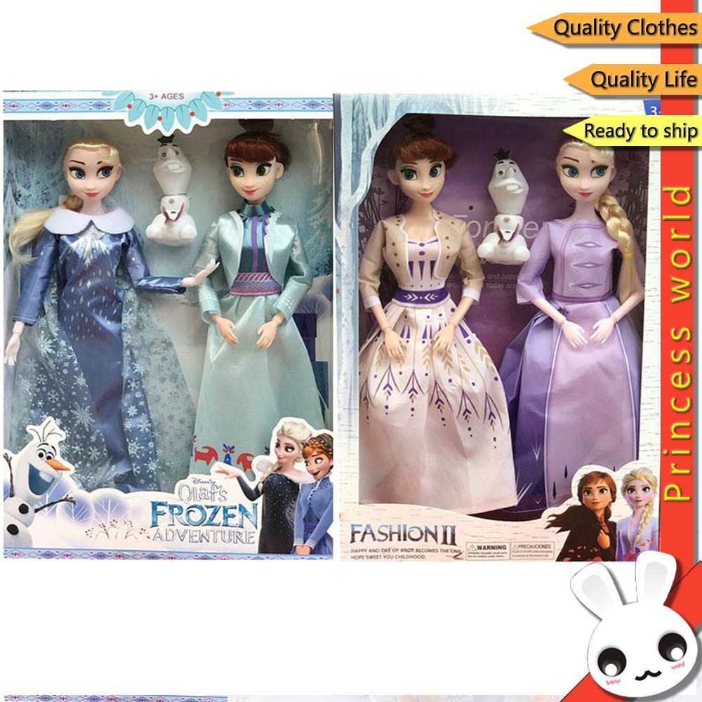 Mattel - Frozen - Boneca rainhas Elsa e Anna estilo Frozen ㅤ