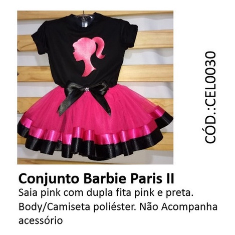 Fantasia da Barbie Paris 6 e 8 anos