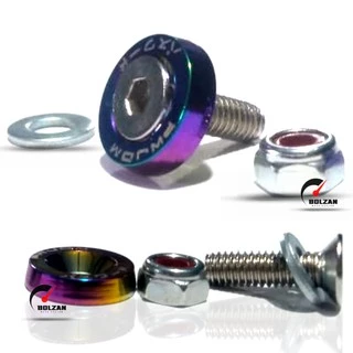 Parafusos e Arruelas Anodizadas Coloridas Acabamentos em Geral Motor Placa Moto Cor CAMALEÃO