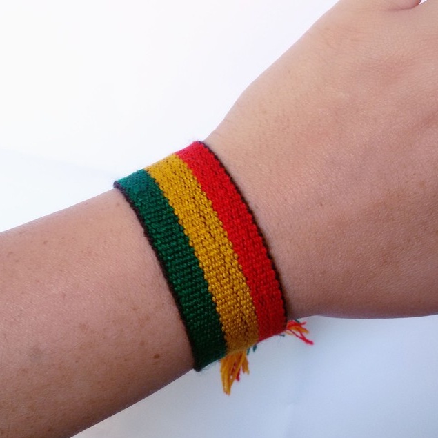 Pulseira Reggae, Jamaica Bob Marley, Grossa 100% ALGODÂO, Hipoalérgico ...