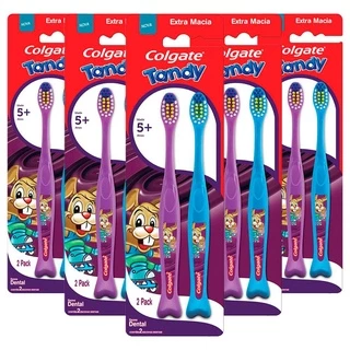 Kit 5 Escova Dental Colgate Tandy 2 Unidades em Oferta na Shopee