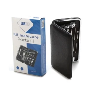 Kit Manicure Masculino Feminino Estojo 12 Peças Aço Inox