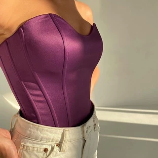 Mulheres Sexy Tops Tubo Sem Mangas Sólida Magro Corset Cropped Top Verão Casual Elegante Fêmea Strapless Colete