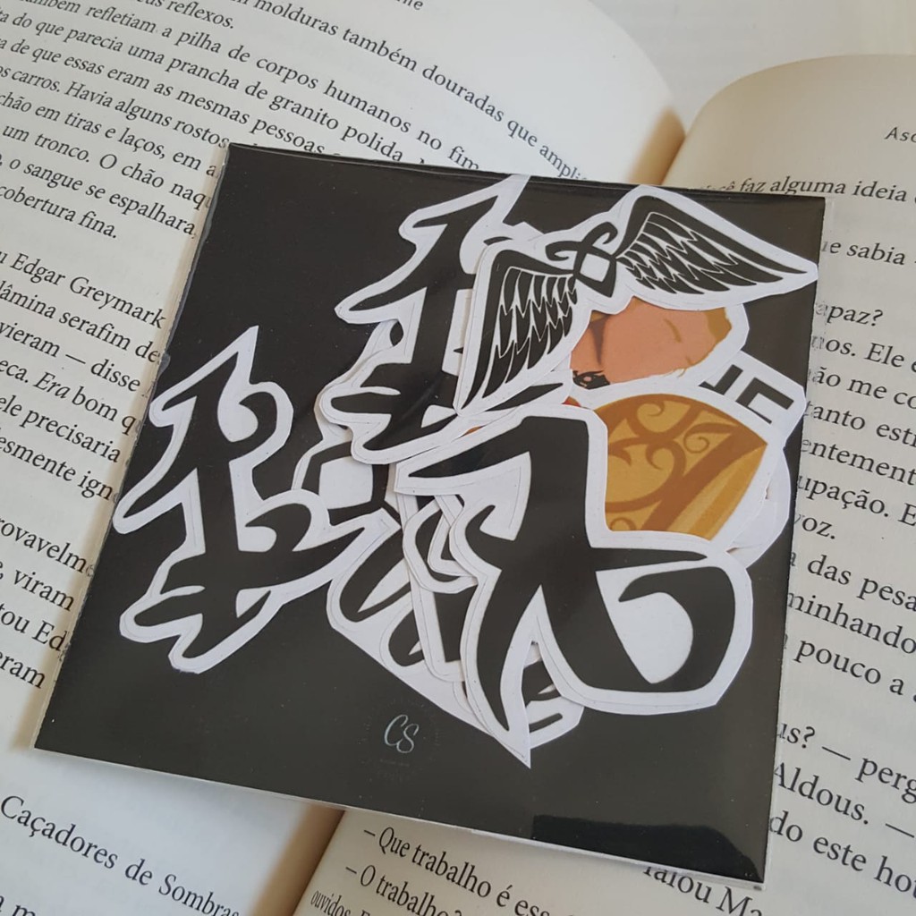 Cartela de Adesivos Stickers Os Instrumentos Mortais Clary Jace TMI ...