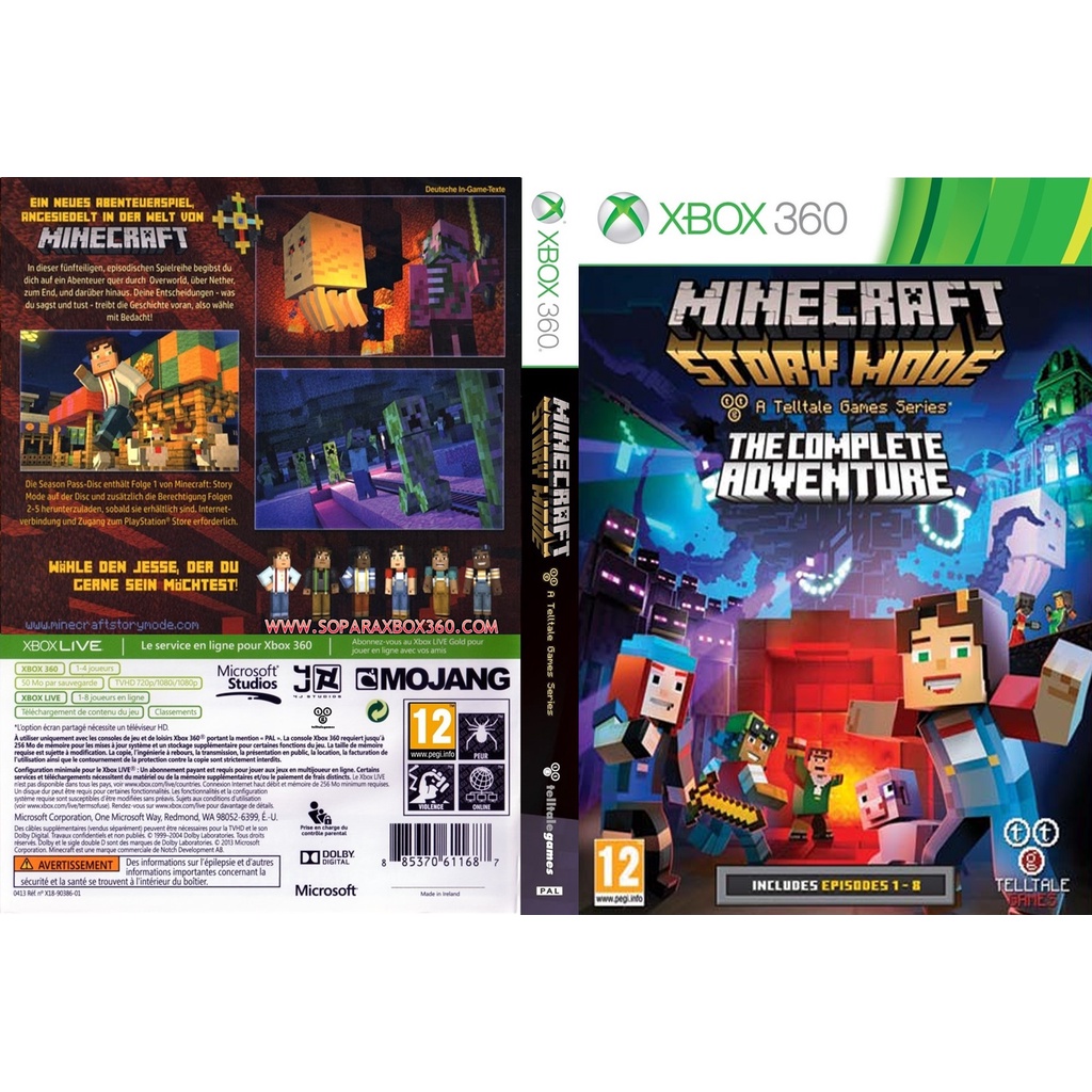 Minecraft para Xbox 360 Lt com capa